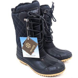 Khombu Wendy Quilted Tall Snow Boots 6 Black